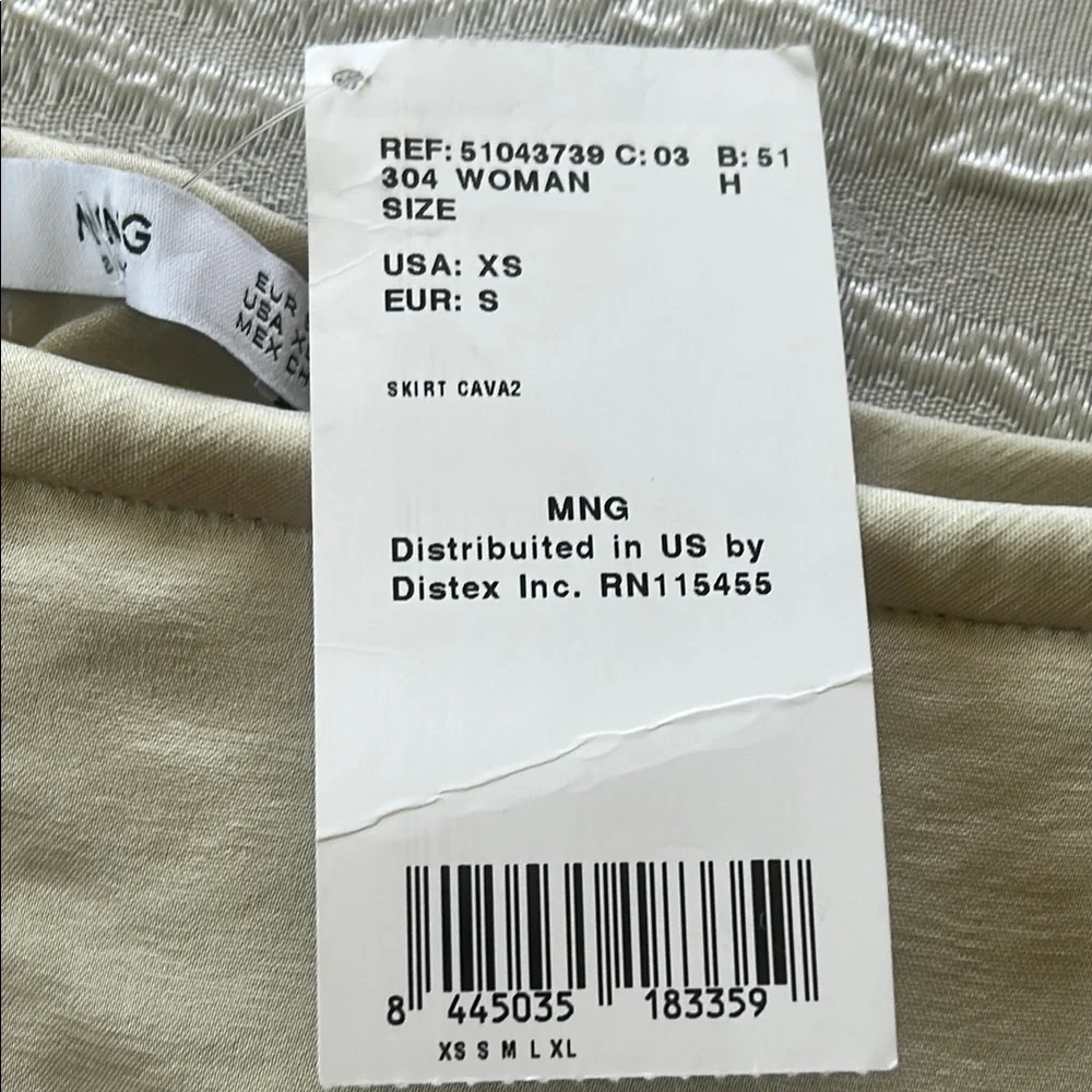 Mango Cream Midi Skirt Size XS